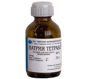 Tetraborato de sodio - envases de farmacia